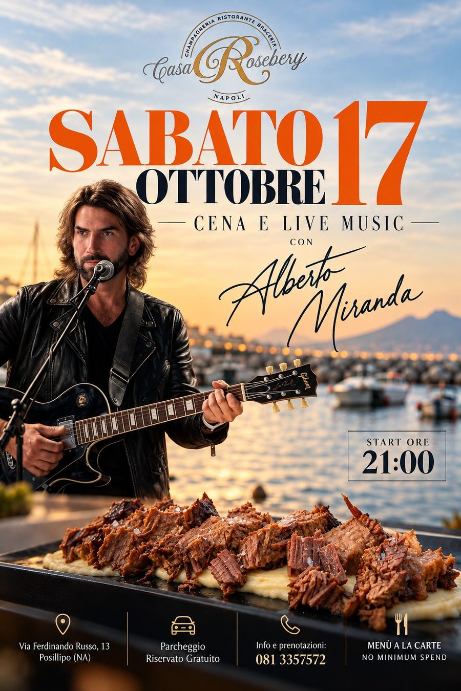 Locandina: Cena e live music – Alberto Miranda