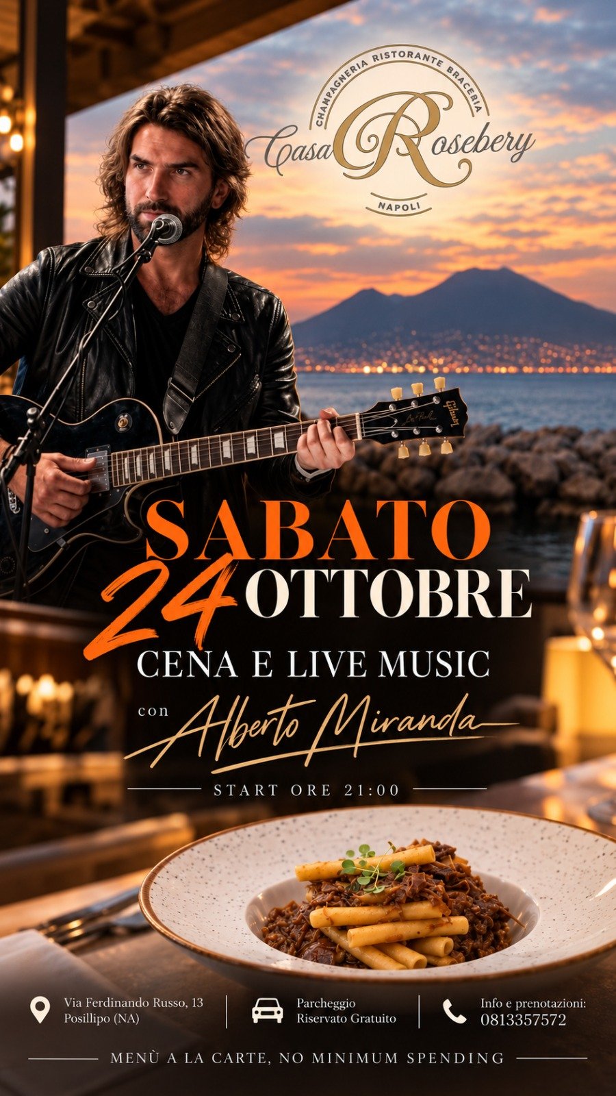 Locandina: Cena e live music – Alberto Miranda